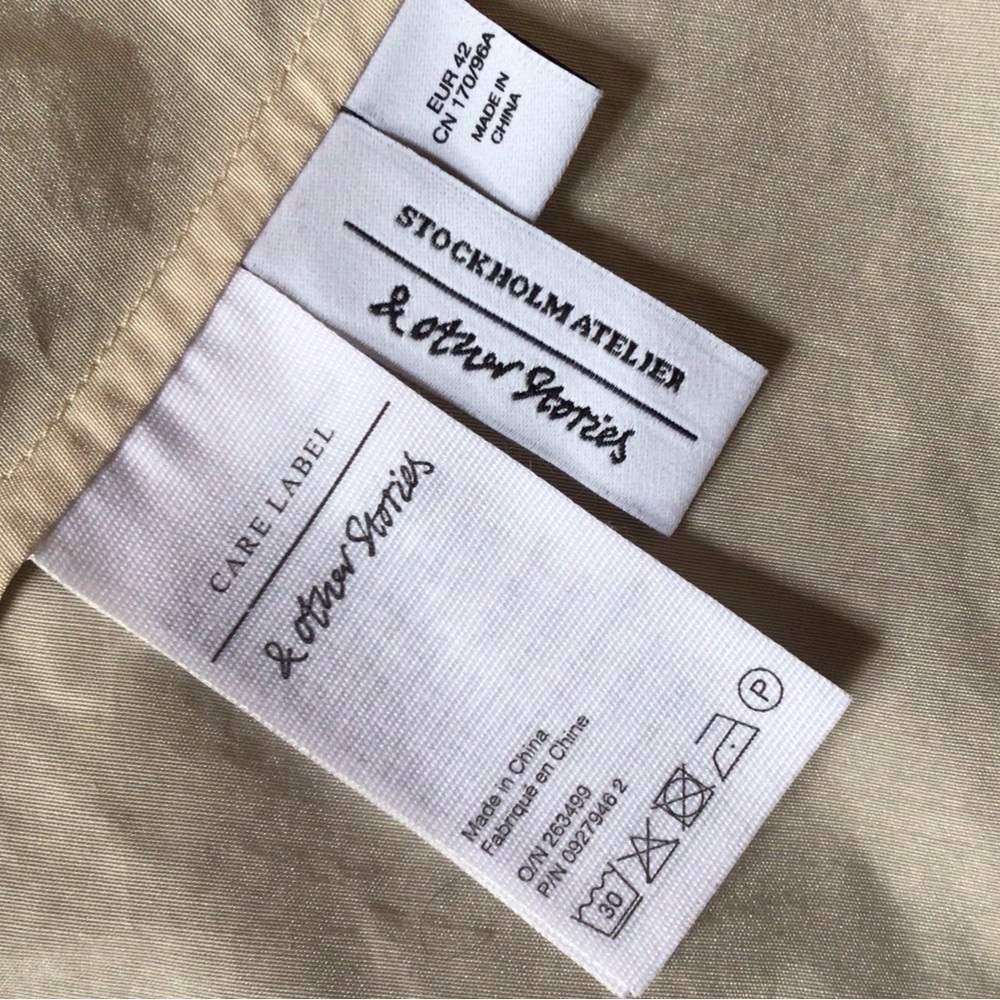 & other stories cotton blend jacket, New, ivory, size 42 - Picture 8 of 8